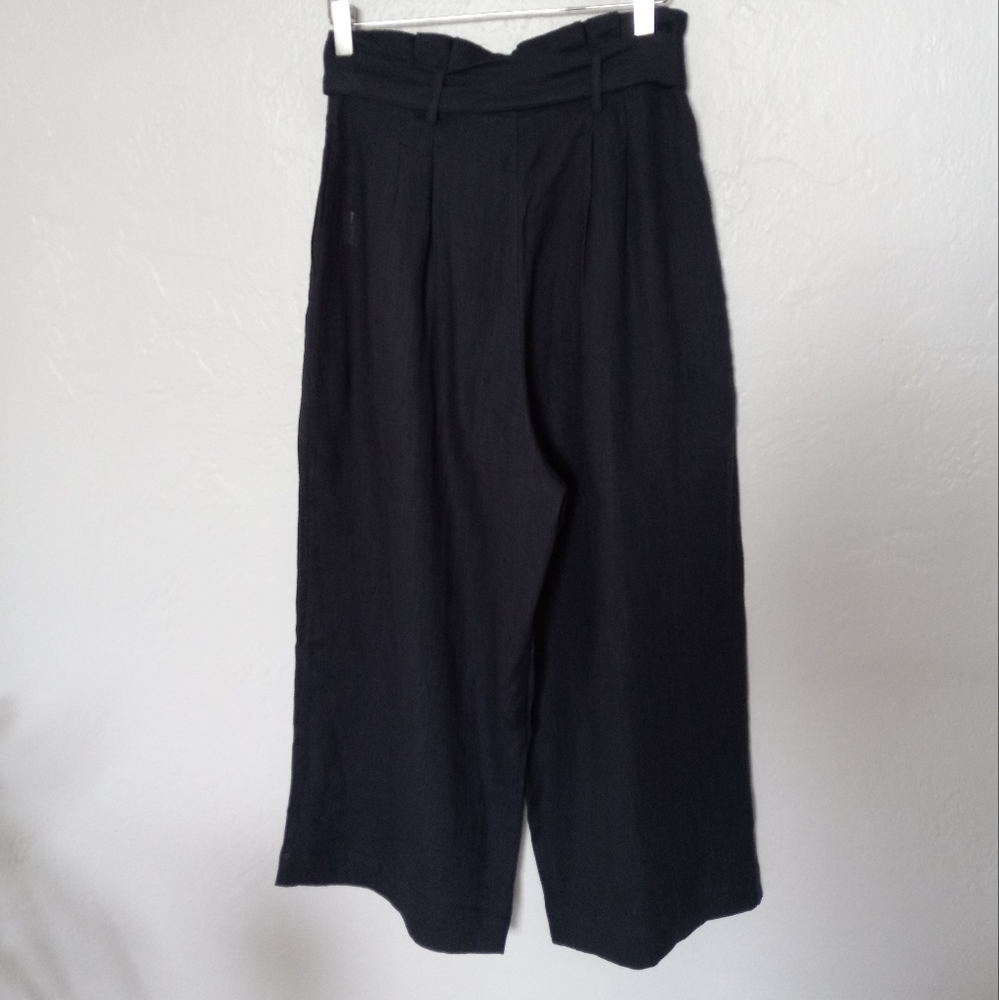 7115 By Szeki Pleated Linen Trouser Wide Leg Culotte S - Picture 7 of 16